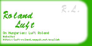 roland luft business card